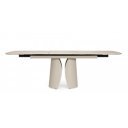 SOLENTE design kerámia bővíthető étkezőasztal - 180-240cm - beige