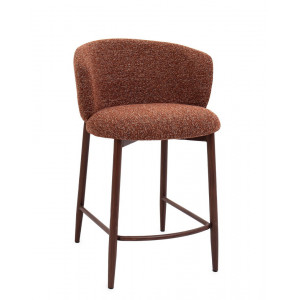 MAREN modern boucle bárszék - beige/terrakotta