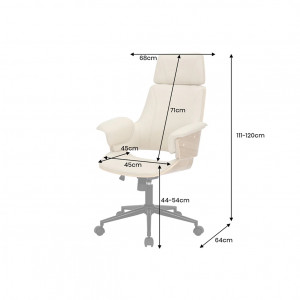 MANHATTEN design forgószék - beige/tölgy