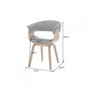 ORGANIC design szék - fekete/dió