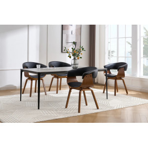 ORGANIC design szék - fekete/dió INVICTA