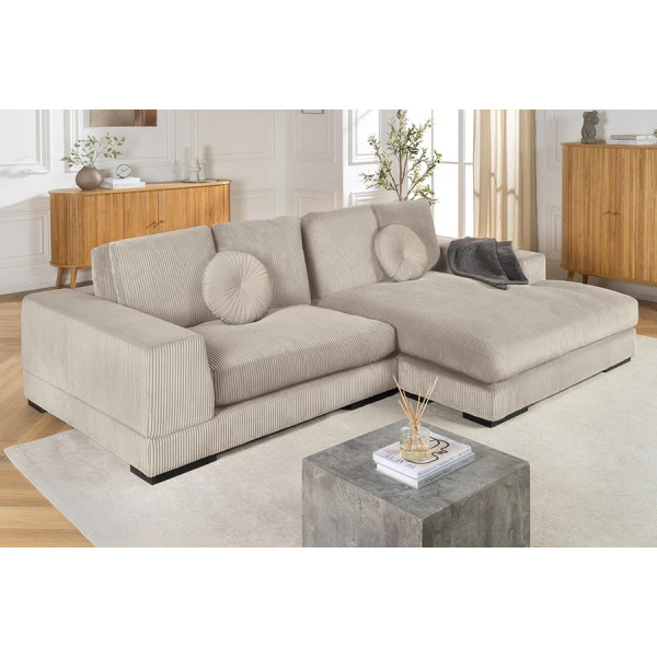 BABYLON design kordbársony kanapé - 270cm - beige