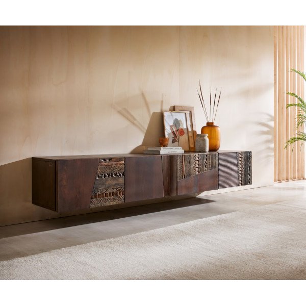 IMARA prémium mangófa fali TV-szekrény - 200cm