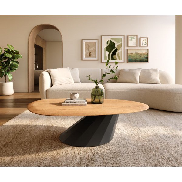 ELMORA-II prémium tölgy dohányzóasztal - 140cm