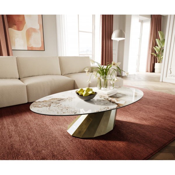 LUMINEO prémium kerámia dohányzóasztal - 140cm