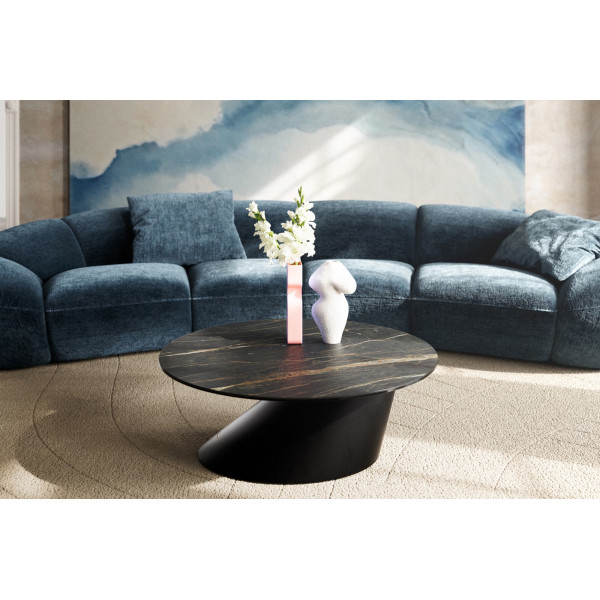 MIRADOR ROUND prémium kerámia dohányzóasztal - 90cm