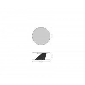 MIRADOR ROUND prémium kerámia dohányzóasztal - 90cm