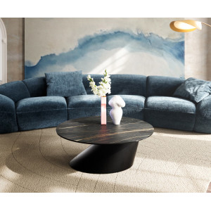 MIRADOR ROUND prémium kerámia dohányzóasztal - 90cm