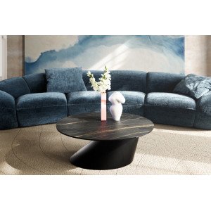 MIRADOR ROUND prémium kerámia dohányzóasztal - 90cm bútor
