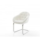 GAIO prémium boucle étkezőszék - beige/fehér/szürke
