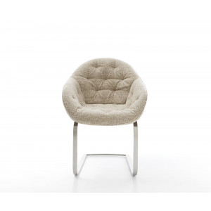 GAIO prémium boucle étkezőszék - beige/fehér/szürke