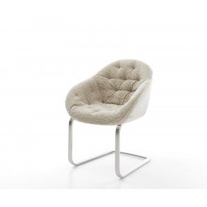 GAIO prémium boucle étkezőszék - beige/fehér/szürke DELIFE