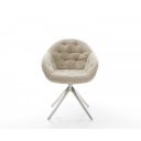 GAIO-II prémium boucle étkezőszék - beige/fehér/szürke