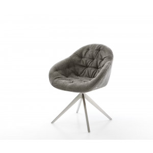 GAIO-II prémium boucle étkezőszék - beige/fehér/szürke