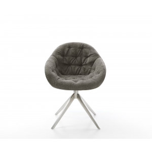 GAIO-II prémium boucle étkezőszék - beige/fehér/szürke