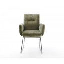 KILEN prémium zsenília étkezőszék - zöld/szürke