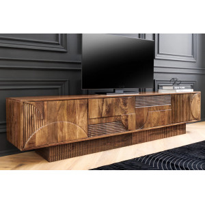 DECORAND különleges mangófa TV-szekrény - 200cm - barna INVICTA