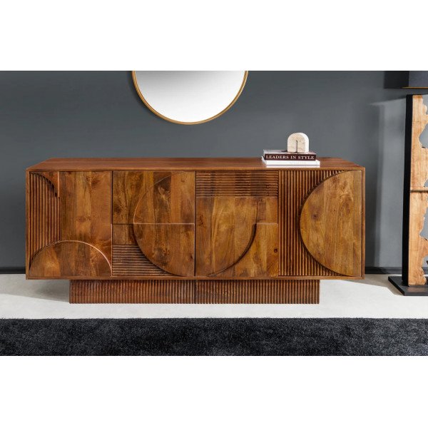 DECORAND különleges mangófa komód - 170cm - barna