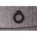 SIGNUM OVAL  modern bársony éjjeliszekrény - szürke