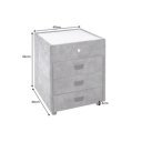 PARIS modern bársony éjjeliszekrény - szürke