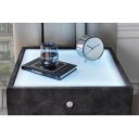 PARIS modern bársony éjjeliszekrény - szürke