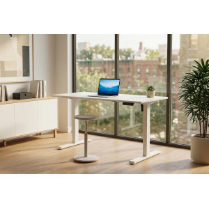 RISE elektromosan állítható íróasztal 140 cm – fehér