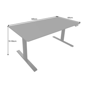 BLACK DESK állítható magasságú íróasztal - 140cm