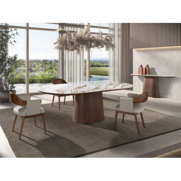 MACABEO prémium kerámia/dió étkezőasztal - 240cm