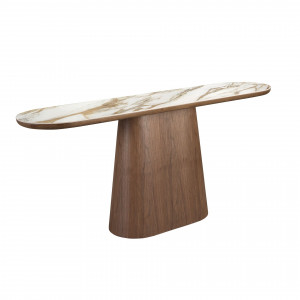 MACABEO prémium kerámia/dió konzolasztal - 180cm