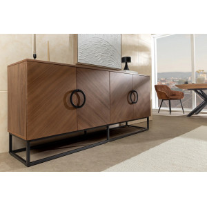 GRANDEZZA modern komód - 180cm - dió INVICTA