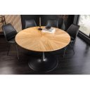 RING kerek étkezőasztal 120 cm – natúr tölgy / fekete