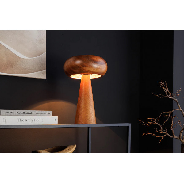 LAMAR modern akác asztali lámpa