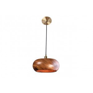 GROVE modern függőlámpa 25 cm – akácfa / arany INVICTA