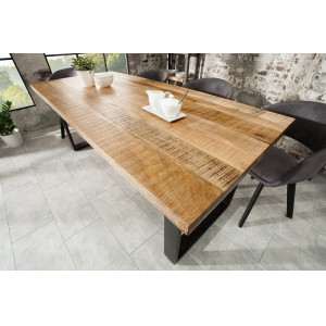 IRON CRAFT mangófa étkezőasztal - natúr - 160cm