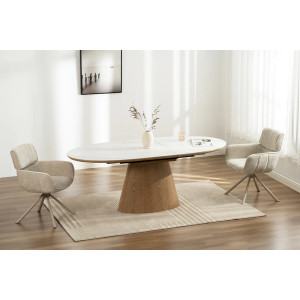 UNIQUE modern bővíthető étkezőasztal - 160-200cm - tölgy INVICTA