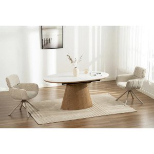 UNIQUE modern bővíthető étkezőasztal - 160-200cm - tölgy INVICTA