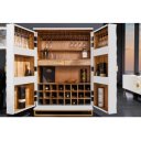 GOLDEN SUNSET exkluzív mangófa bárszekrény - 140cm - fehér