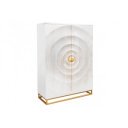 GOLDEN SUNSET exkluzív mangófa bárszekrény - 140cm - fehér