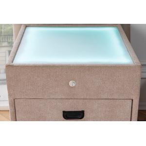 PARIS modern éjjeliszekrény - beige