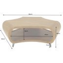 ORGANIC LIVING tömör akác dohányzóasztal - 90cm