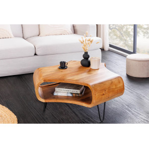 ORGANIC LIVING tömör akác dohányzóasztal - 90cm