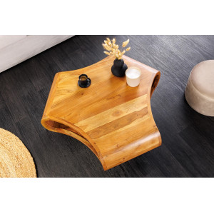 ORGANIC LIVING tömör akác dohányzóasztal - 90cm INVICTA