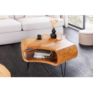 ORGANIC LIVING tömör akác dohányzóasztal - 70cm