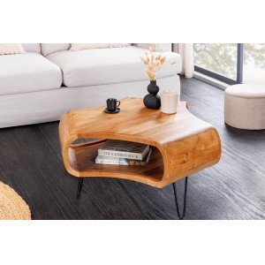 ORGANIC LIVING tömör akác dohányzóasztal - 70cm INVICTA