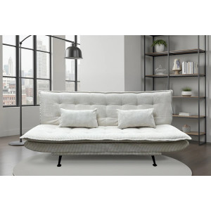 JAZZ modern kordbársony kanapéágy - 195cm - beige/zöld/szürke