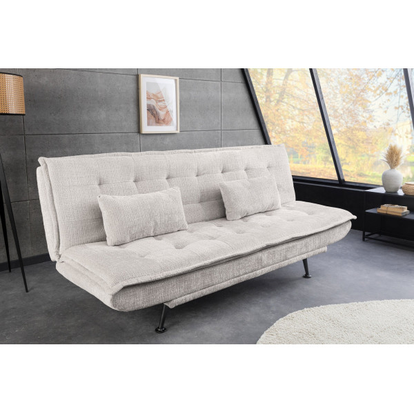 JAZZ modern zsenília kanapéágy - 195cm - beige