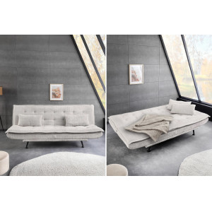 JAZZ modern zsenília kanapéágy - 195cm - beige