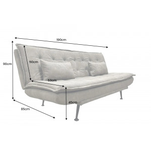 JAZZ modern kanapéágy - 195cm - taupe