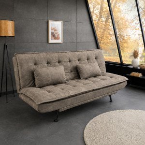 FOLD kanapéágy 190 cm – taupe / fekete INVICTA