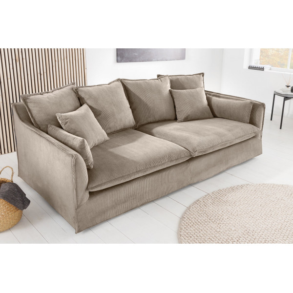 HEAVEN modern kordbársony kanapé - 200cm - taupe